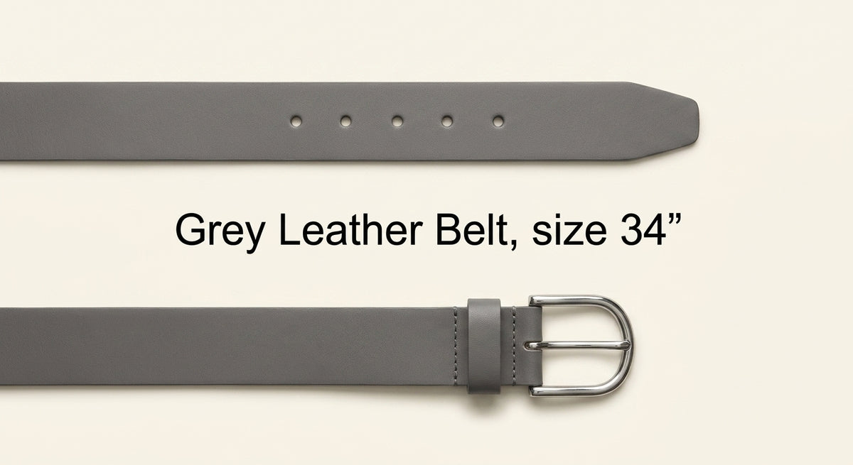 Balenciaga Rodeo calfskin belt with silver buckle, imported from the UK