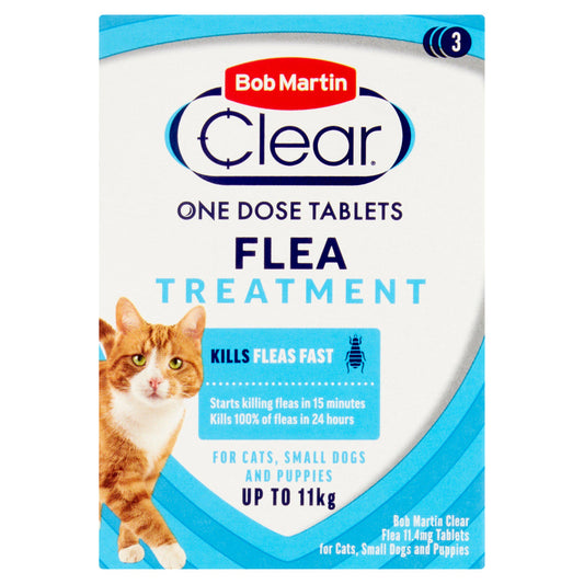 Bob Martin Clear Flea Treatment Tablets for Cats x3 Dog health & well being Sainsburys   