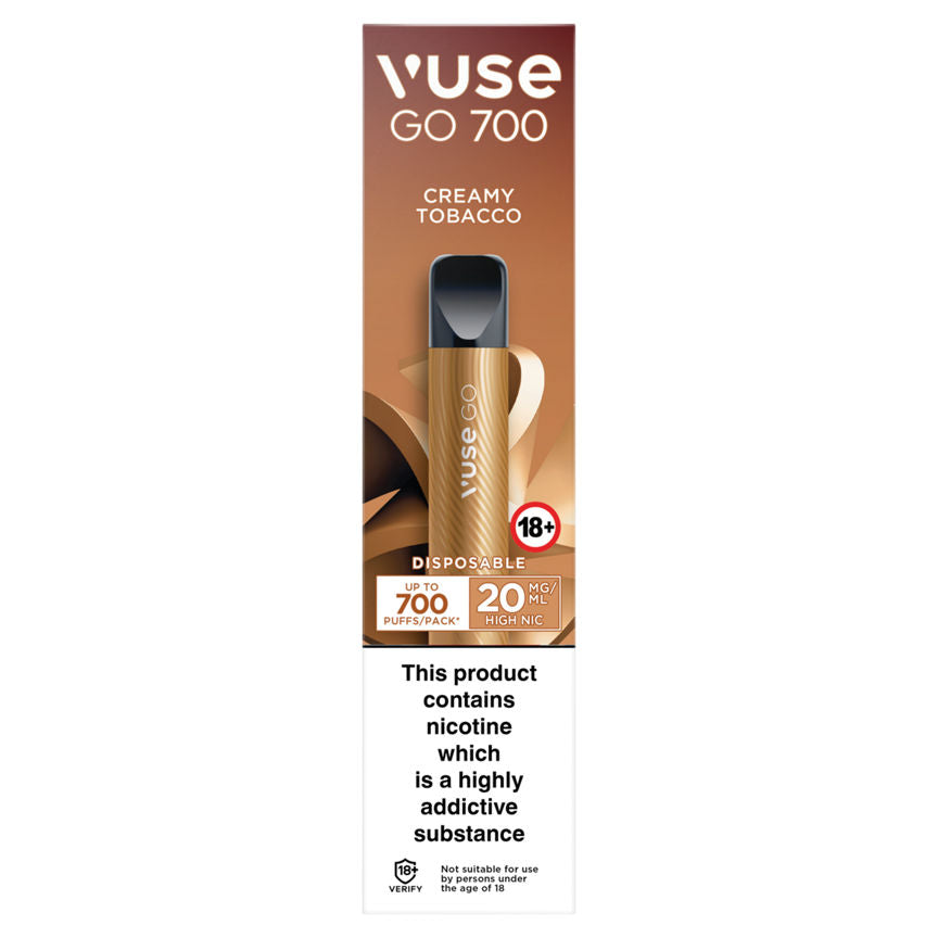 Vuse Go 700 Creamy Tobacco Disposable GOODS ASDA   