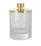 ZODIAC cotton pad jar with cracked crystal design (British brand)