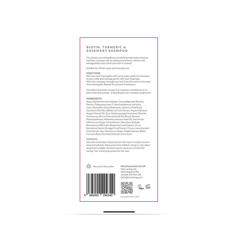 Silk Renewal Biotin and Rosemary shampoo - British product