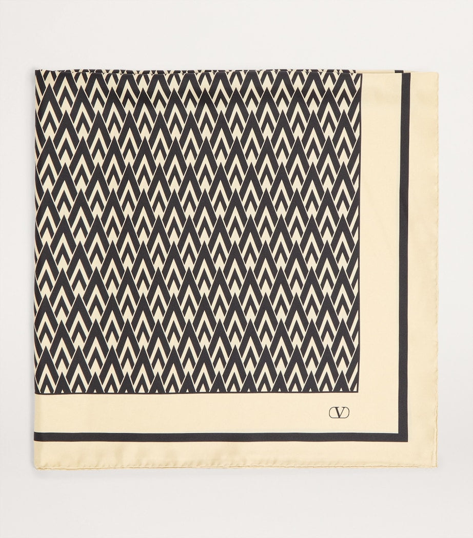 Valentino Garavani silk scarf V monogram (British brand)