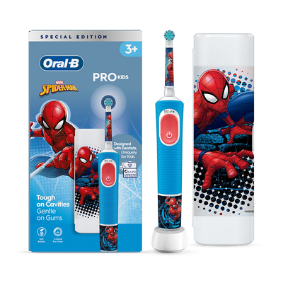 Holland & Barrett Oral-B Pro Kids Electric Toothbrush Marvel Spider-Man with Travel Case- Buy online at McGrocer