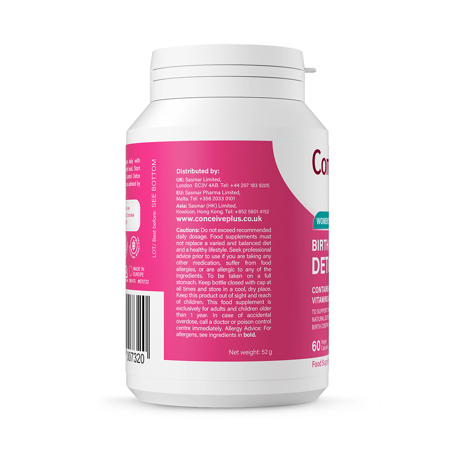 Conceive Plus birth control cleanse 60 capsules - British product