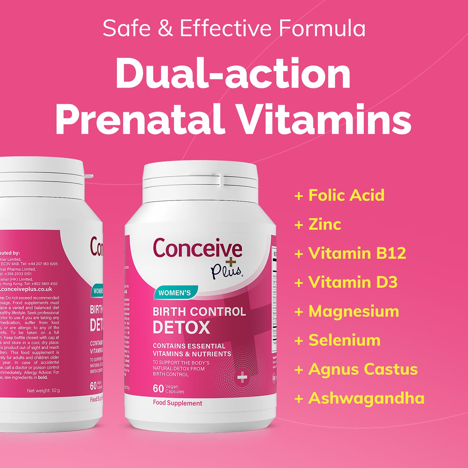 Conceive Plus birth control cleanse 60 capsules - British product