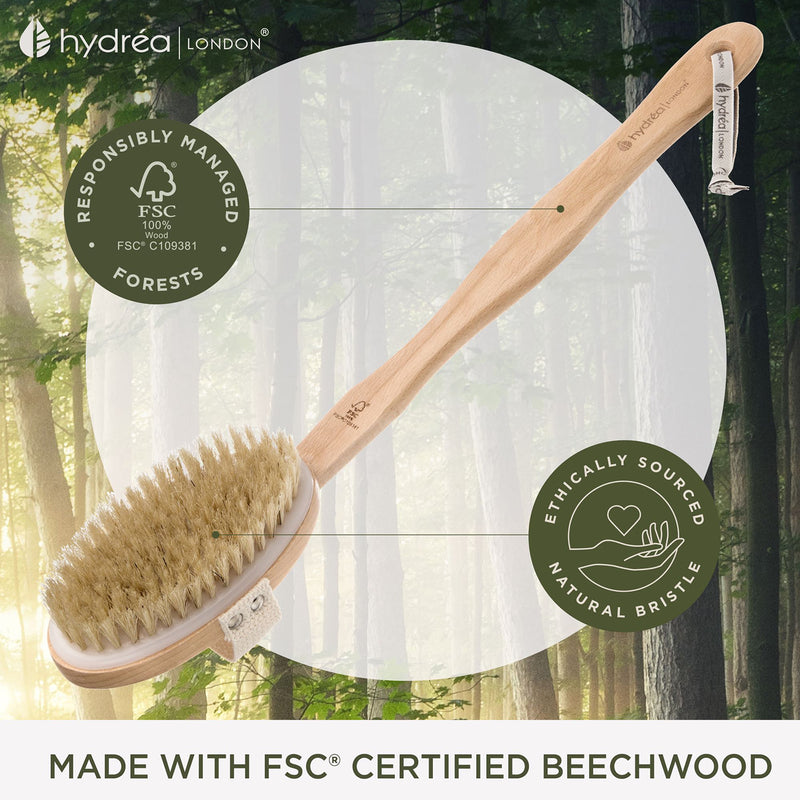 Hydréa London Classic Natural Bristle Body Brush (British brand)