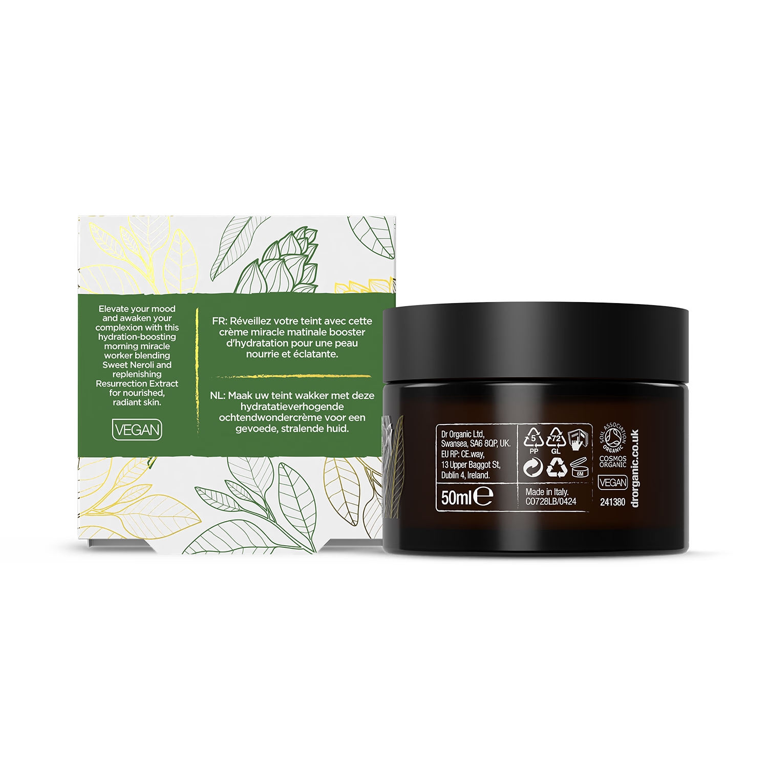 Dr Organic day cream Awaken 50ml, imported from the UK
