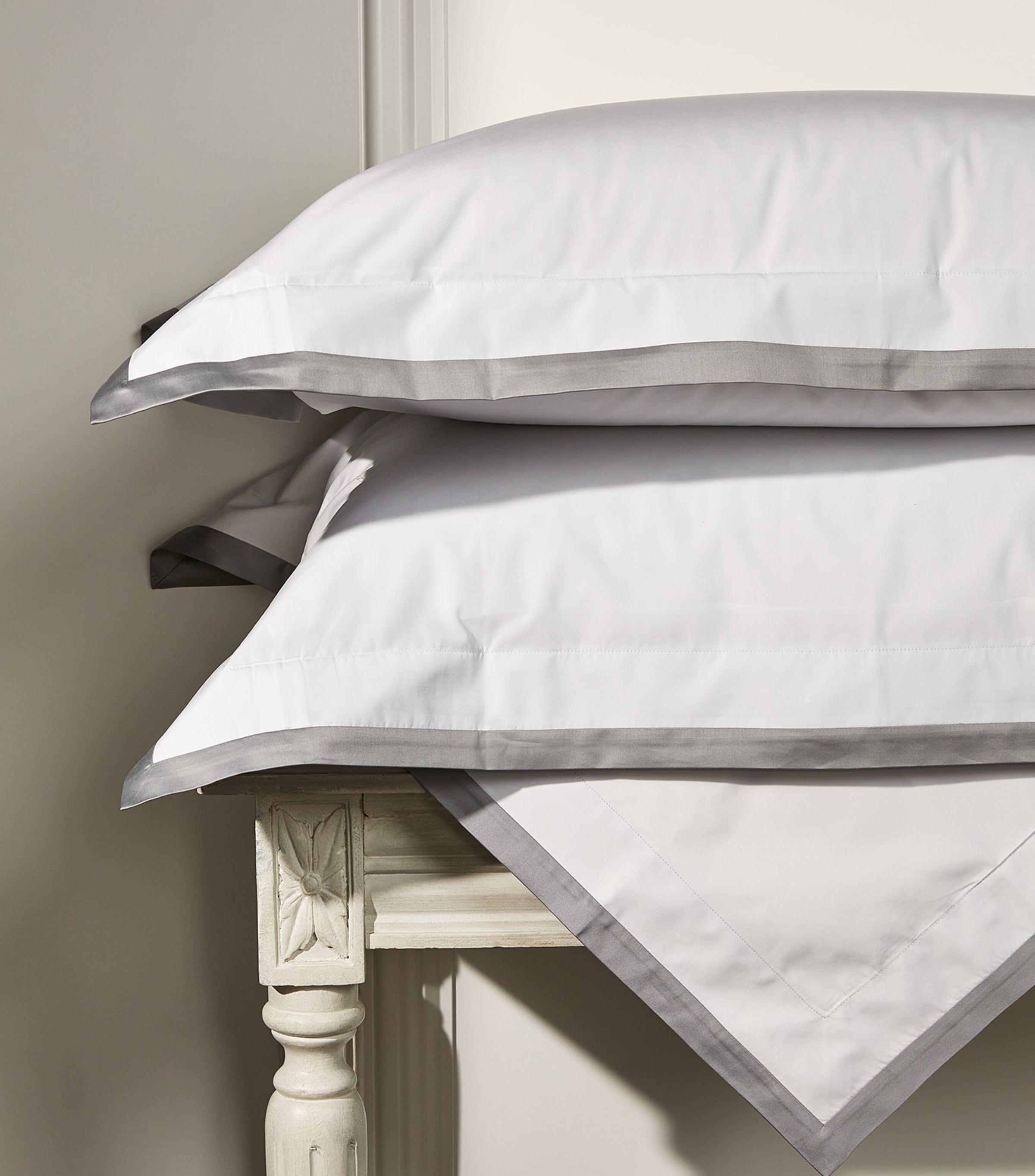 Celso De Lemos square pillowcase with contrasting trims, 65cm x 65cm - British product