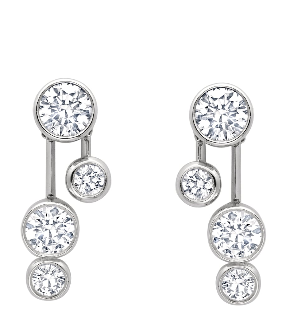 Boodles platinum detachable drop diamond earrings - British product