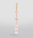 Persée Danaé single earring in yellow gold with diamond and sapphire (British brand)