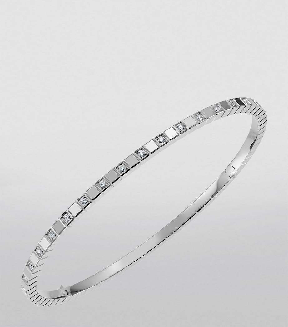 Chopard Ice Cube diamond bangle in white gold - British product