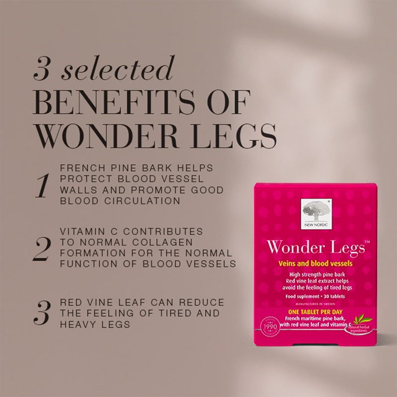 New Nordic Wonder Legs vein support tablets 30 pack (British brand)