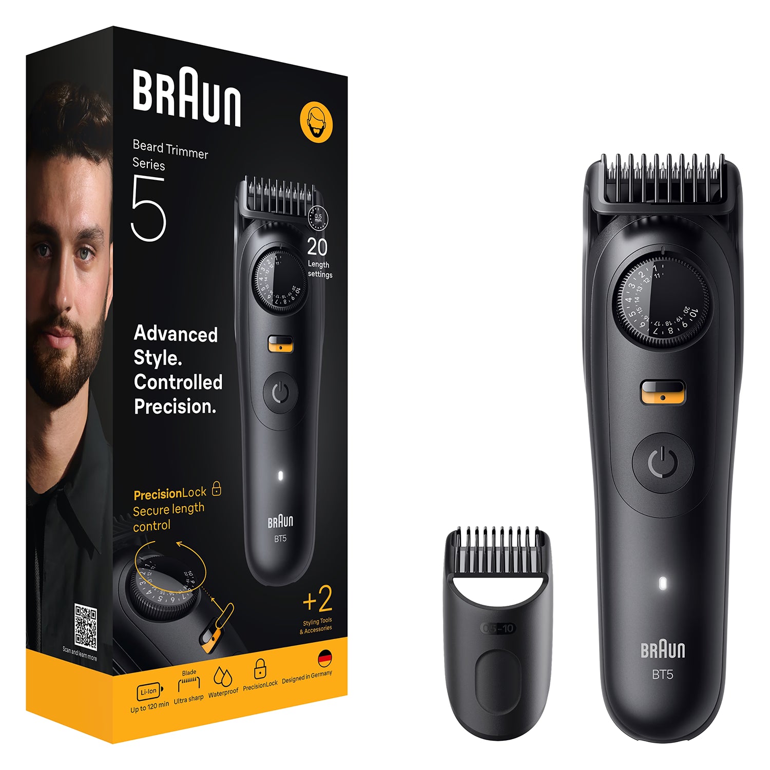 Braun Series 5 beard trimmer black BT5500, UK version