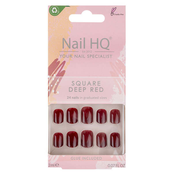 Nail HQ Square Deep Red GOODS Superdrug   