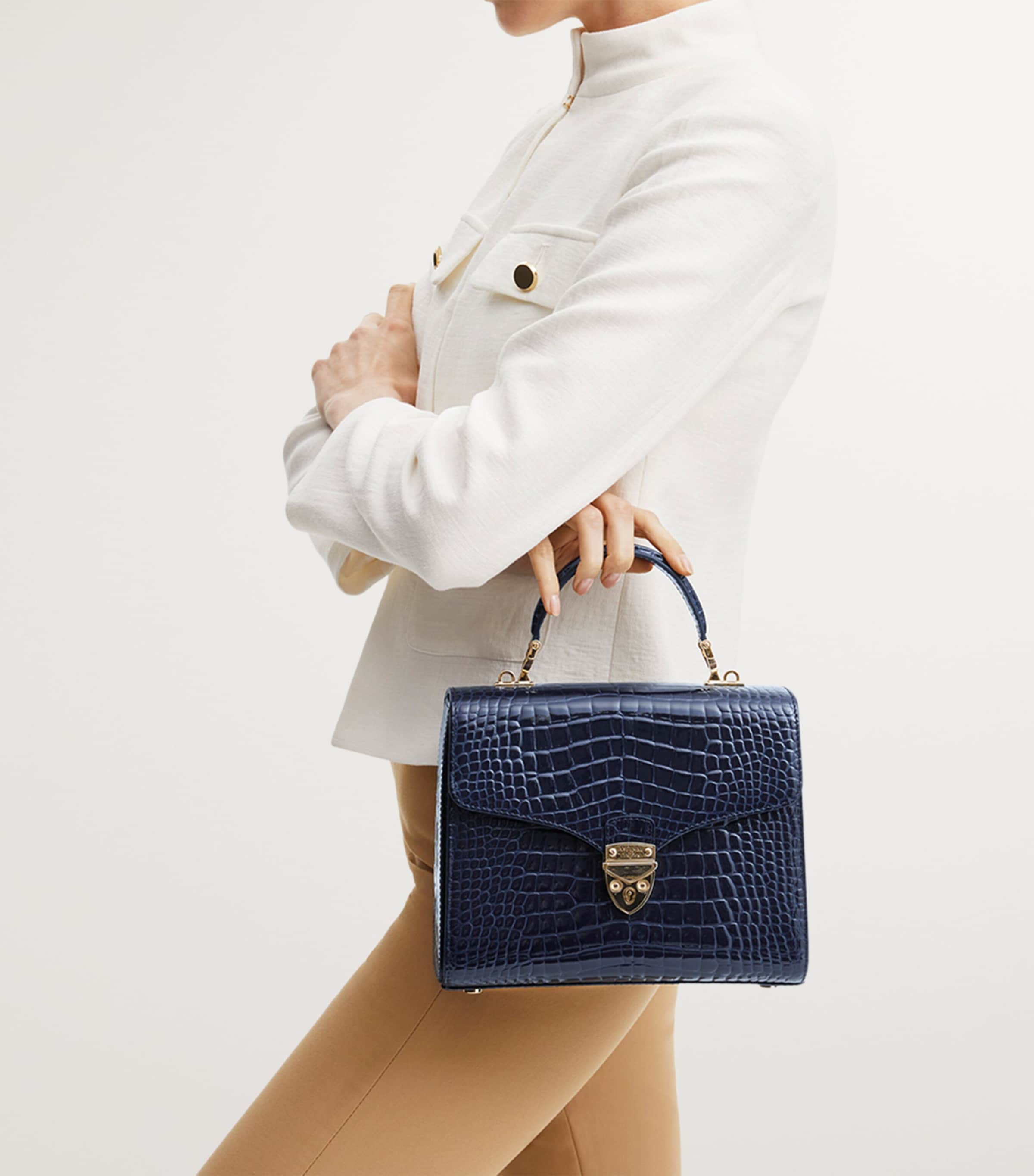 Aspinal of London Mayfair top-handle bag (British brand)