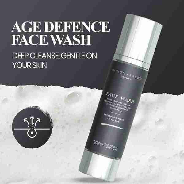 Daimon Barber Age Defence Face Wash 100ml (British brand)