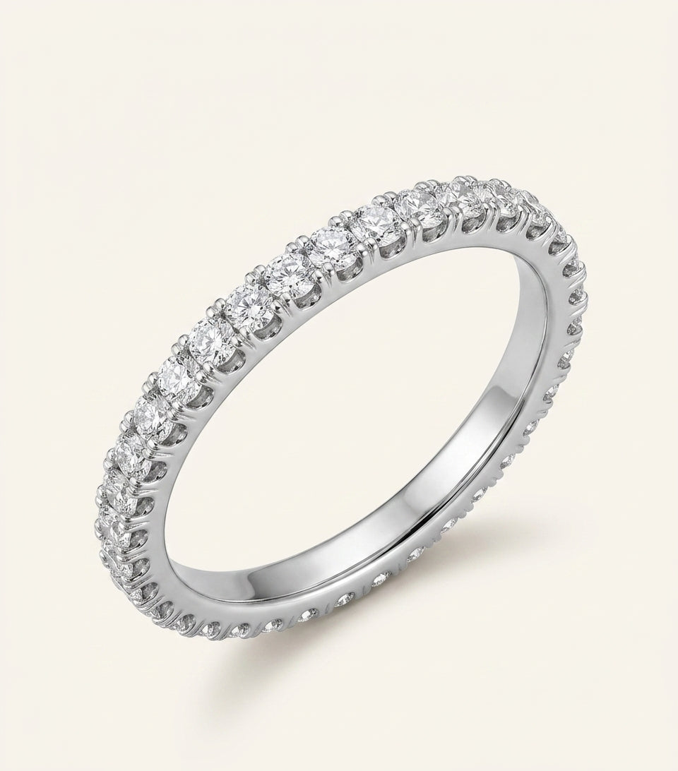 Cartier white gold diamond wedding band - British product