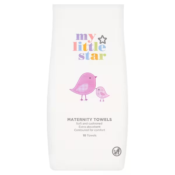 Superdrug My Little Star Maternity Towels 10 Pack (British brand)