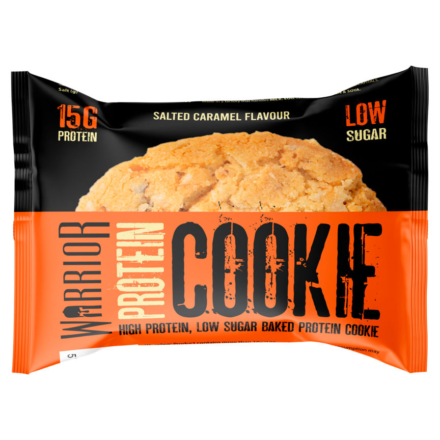 Warrior Salted Caramel Flavour Protein Cookies 60g GOODS ASDA   