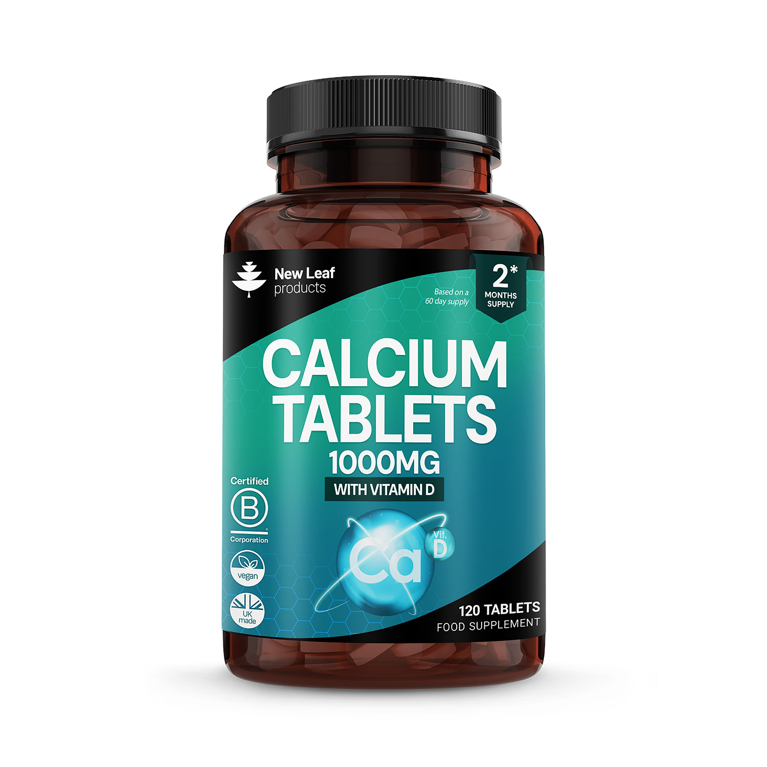New Leaf Products Calcium Tablets 120 tablets, UK version
