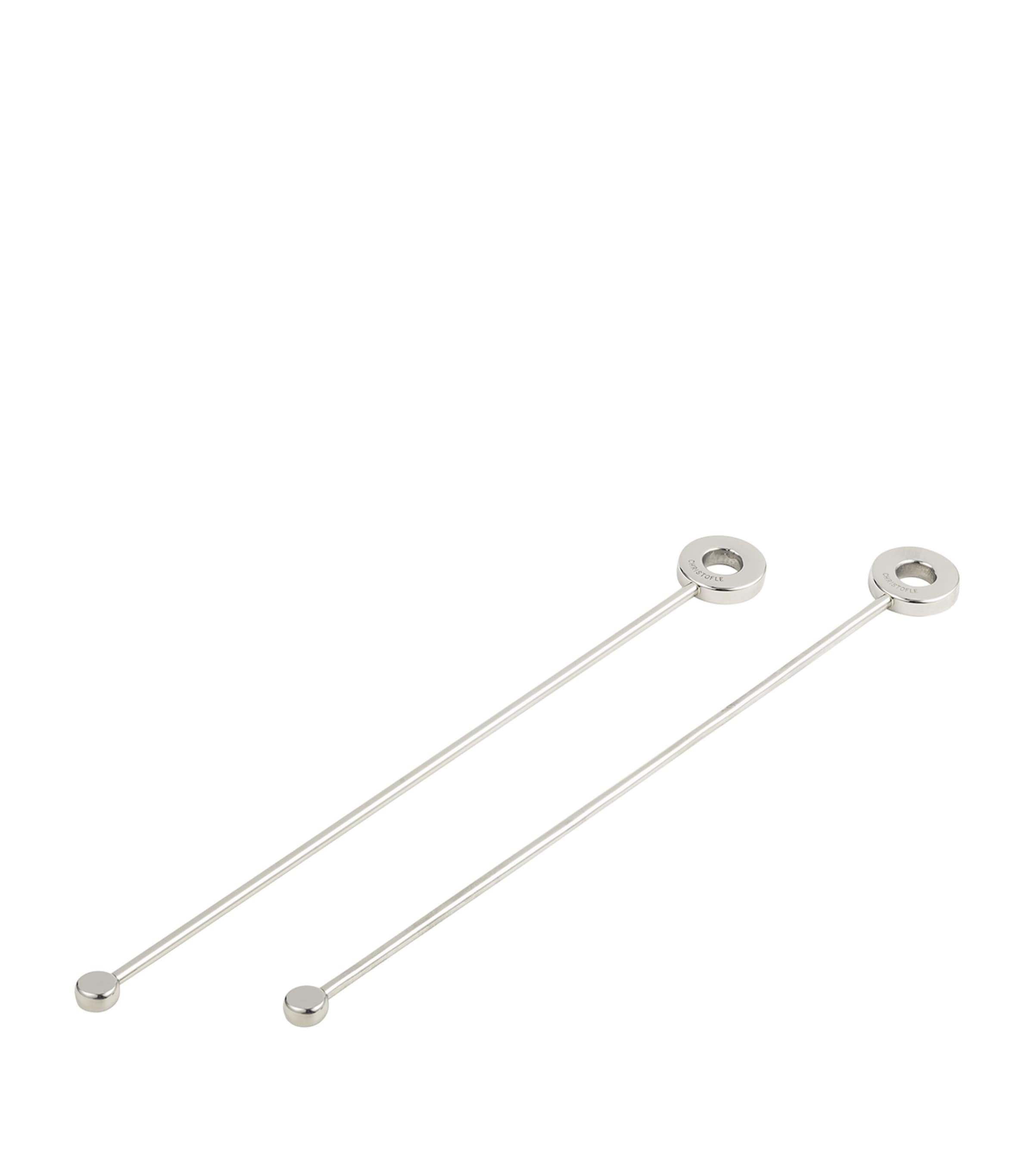 Christofle stainless steel cocktail stirrers set of 2 - British product