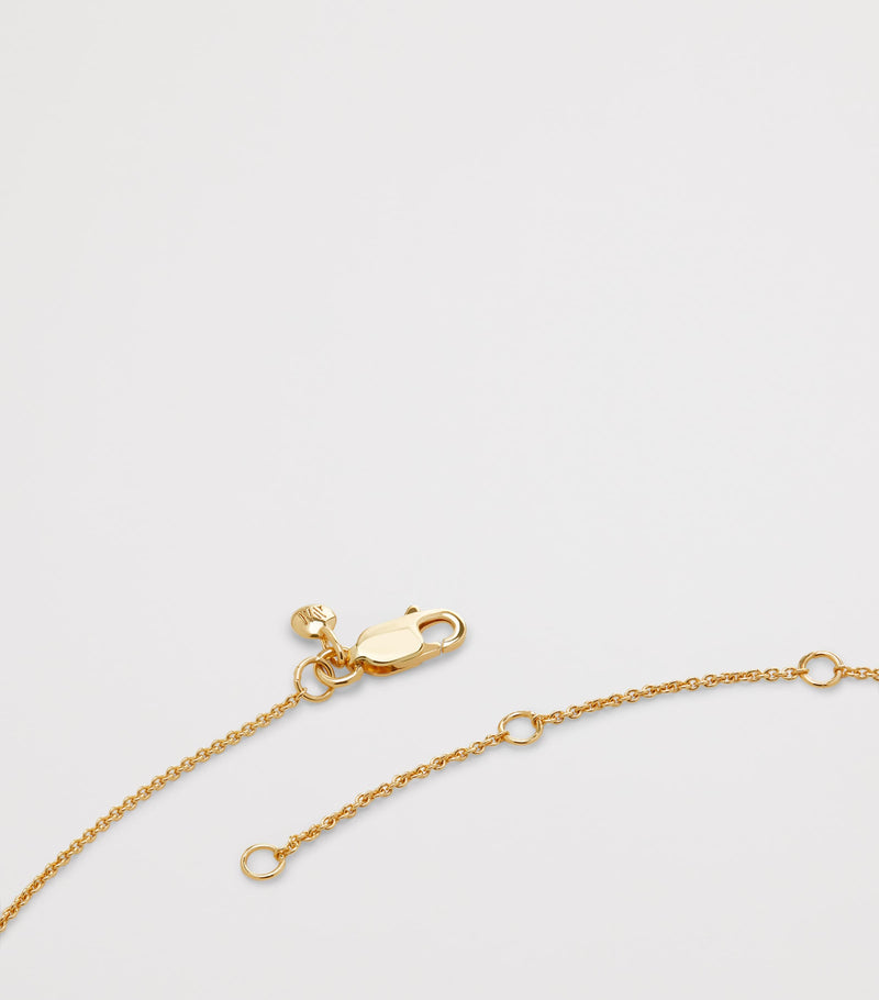 Monica Vinader gold vermeil sapphire birthstone necklace (British brand)