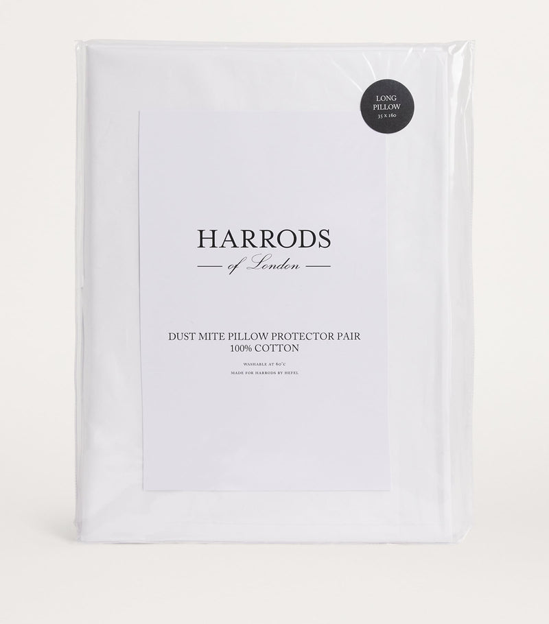 Harrods Cambridge dust mite pillowcase protector pair 35cm x 160cm, UK version