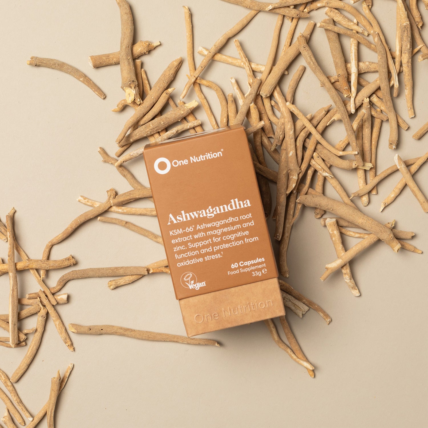 One Nutrition Ashwagandha supplement 60 capsules (British brand)