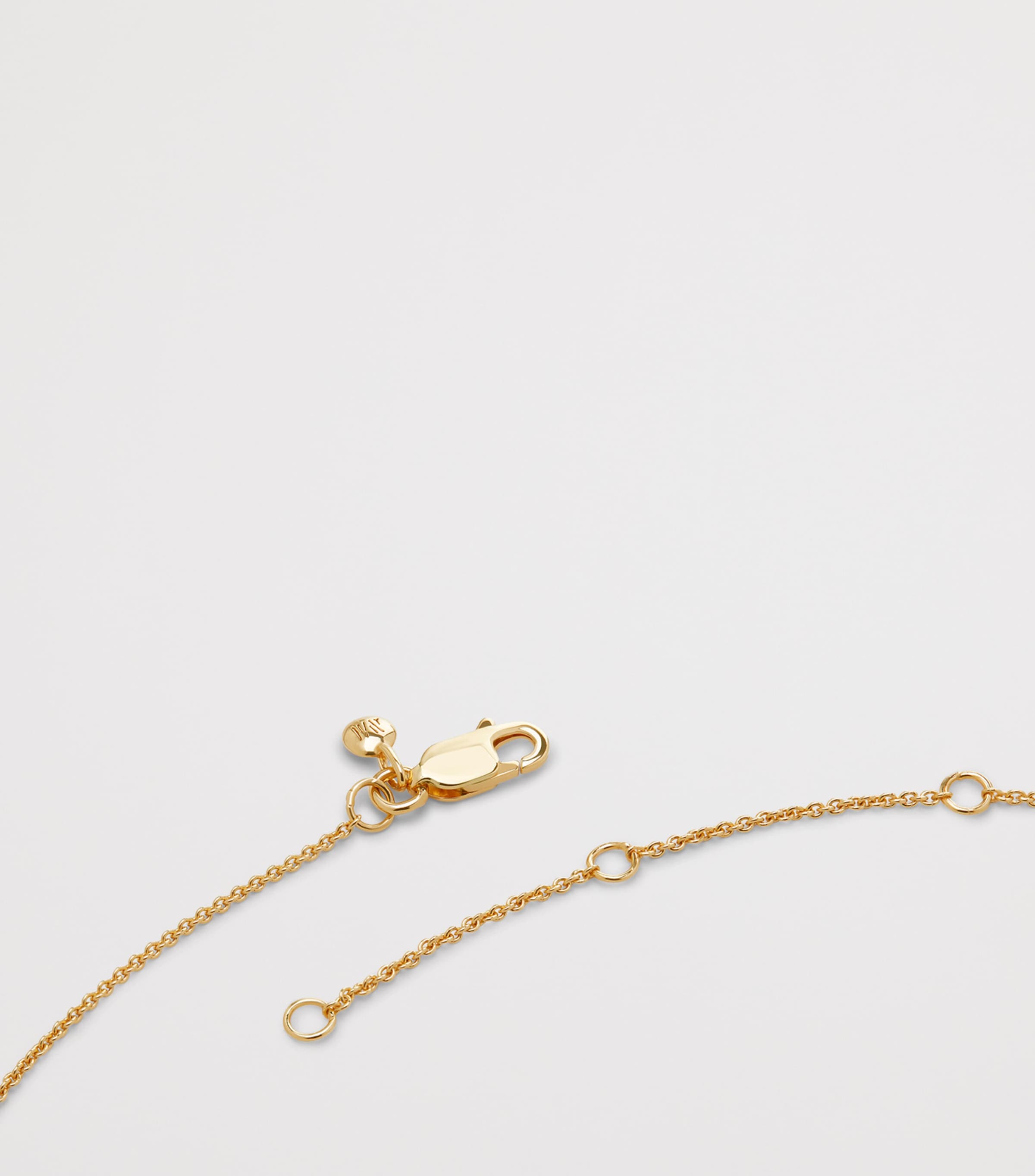 Monica Vinader March birthstone necklace pink tourmaline gold vermeil - British product