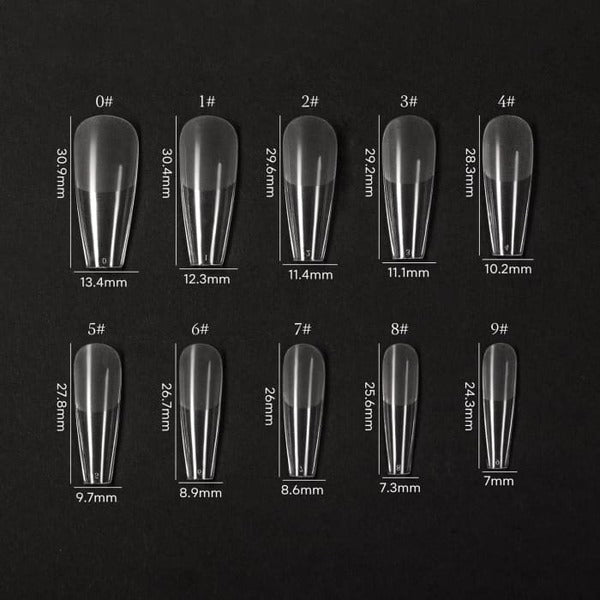 Bluesky soft gel nail extension tips coffin 100 pieces - British product