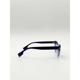 SVNX two tone cat-eye sunglasses in blues, imported from the UK