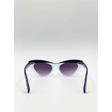 SVNX two tone cat-eye sunglasses in blues, imported from the UK