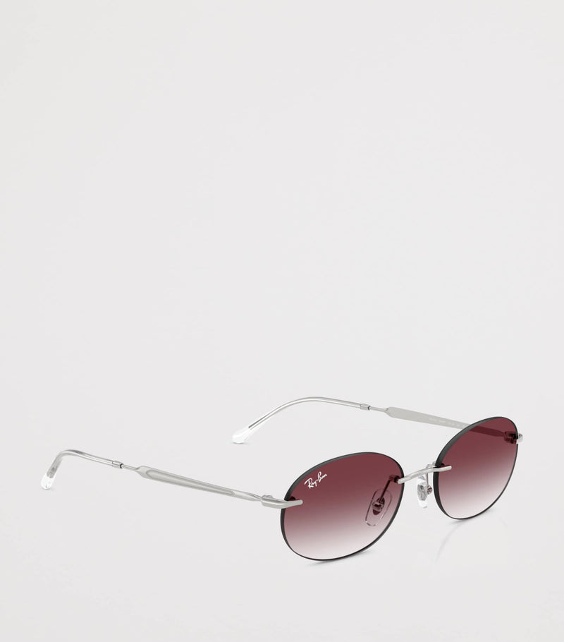 Ray-Ban RB3767 metal oval sunglasses, UK version