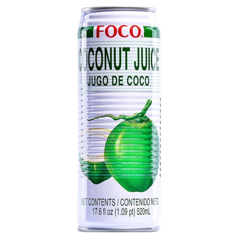 Foco coconut juice drink from young green coconuts, imported from the UK