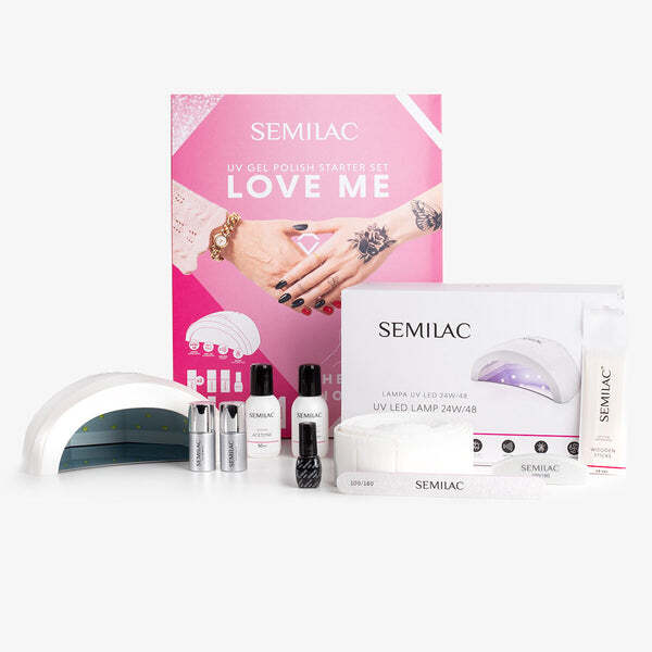 Semilac UV gel polish starter set with lamp (British brand)