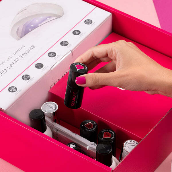 Semilac UV gel polish starter set with lamp (British brand)