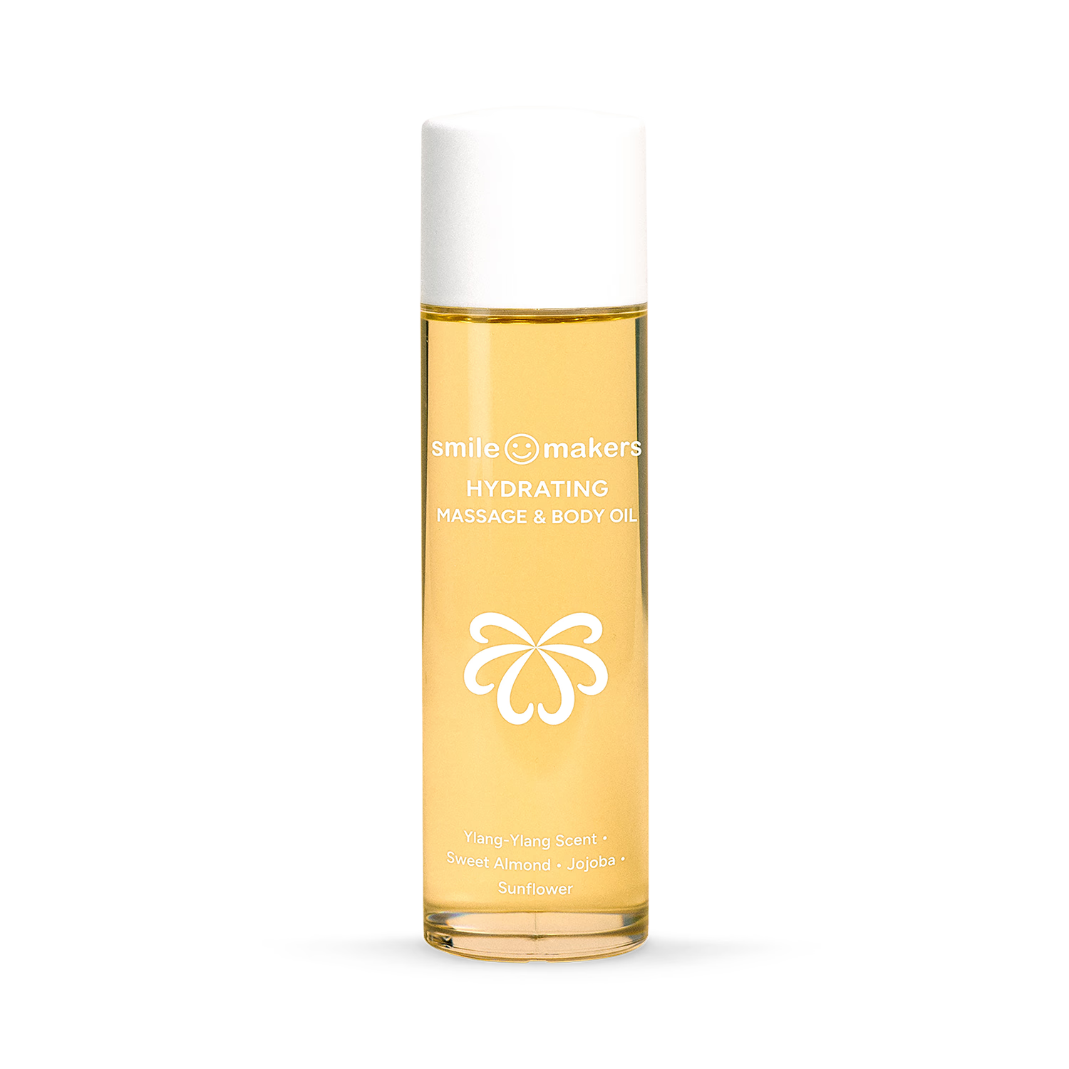 Smile Makers hydrating body massage oil sweet almond jojoba 100ml, imported from the UK