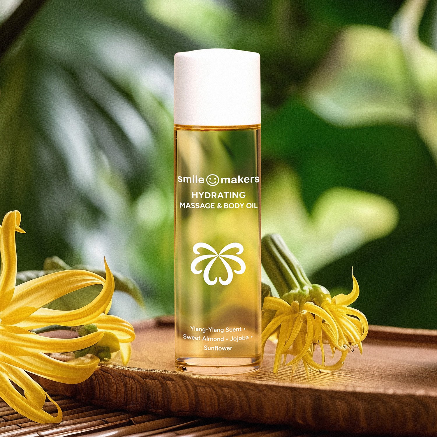 Smile Makers hydrating body massage oil sweet almond jojoba 100ml, imported from the UK