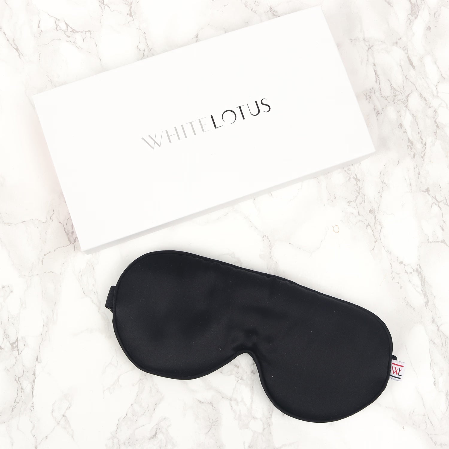 White Lotus Beauty silk sleep mask 100% mulberry silk, imported from the UK