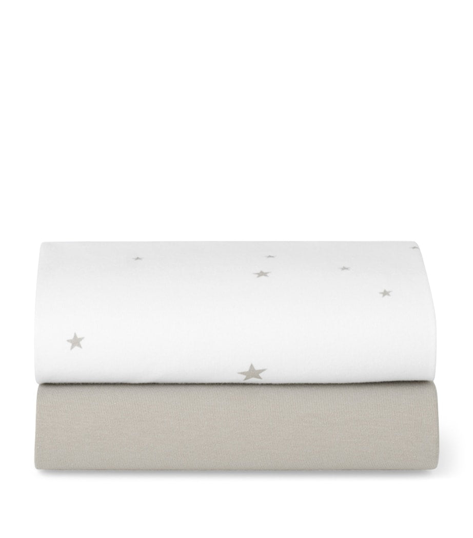 Snüz crib fitted sheets pack of 2 star print - British product