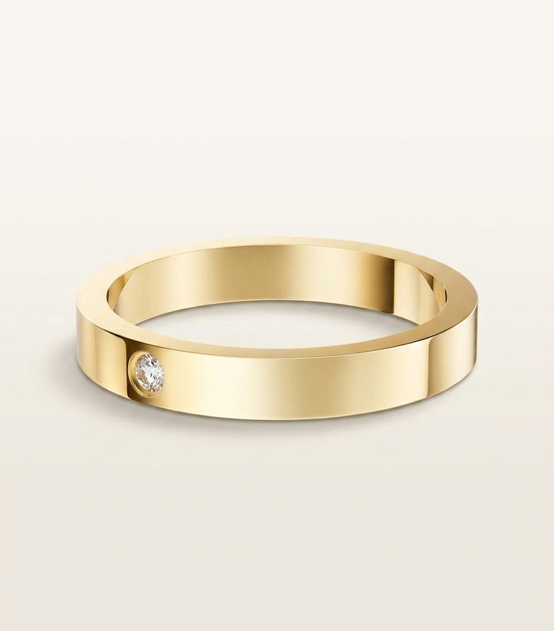 Cartier C de Cartier wedding ring 18k yellow gold diamond (British brand)