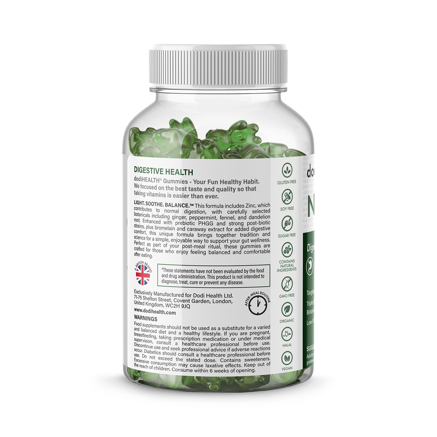 Dodi Health No Bloat Gummies - British product