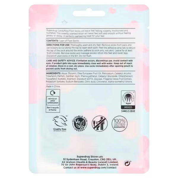 Superdrug Candyfloss Foot Socks Pack (British brand)