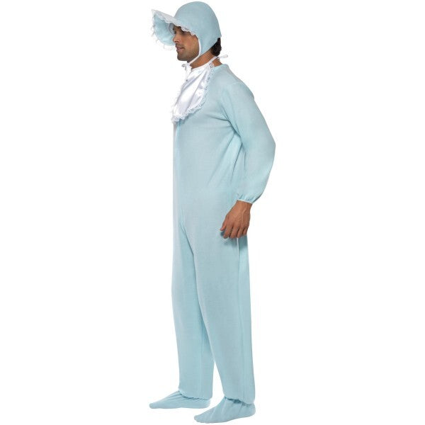 Smiffys baby boy romper costume blue fleece bodysuit, imported from the UK