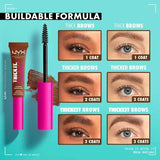 NYX Professional Makeup brow mascara Auburn shade, imported from the UK