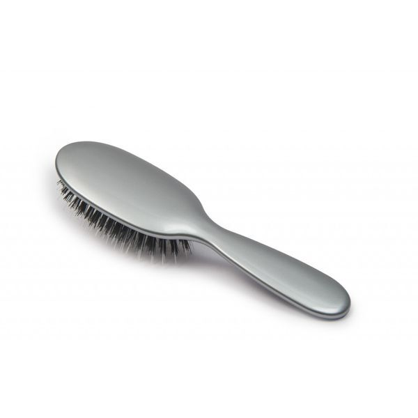 Rock & Ruddle Silver Small Pure Bristle Hairbrush