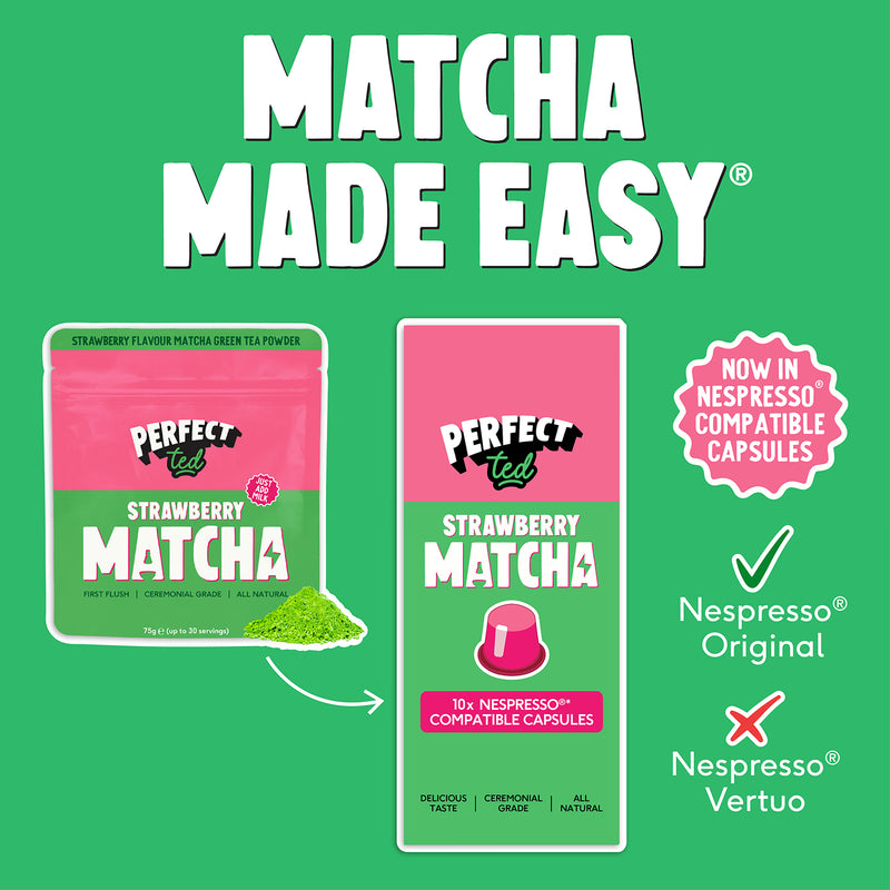 PerfectTed strawberry matcha latte 250ml - British product