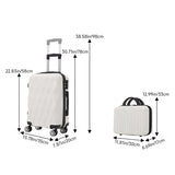 Livingandhome 2 Pcs Hard Shell Travel Suitcases Set
