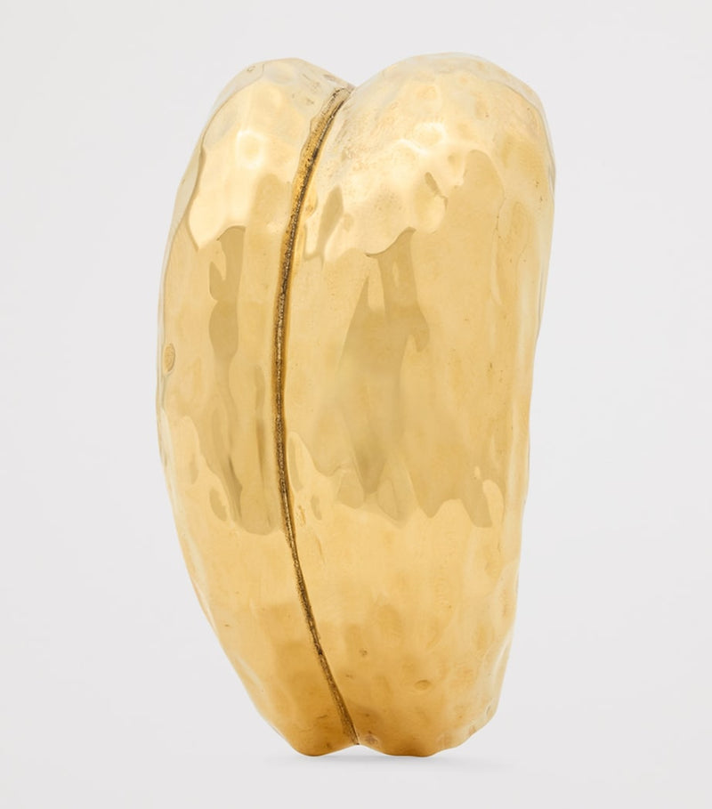 Saint Laurent hammered gold cuff bracelet - British product