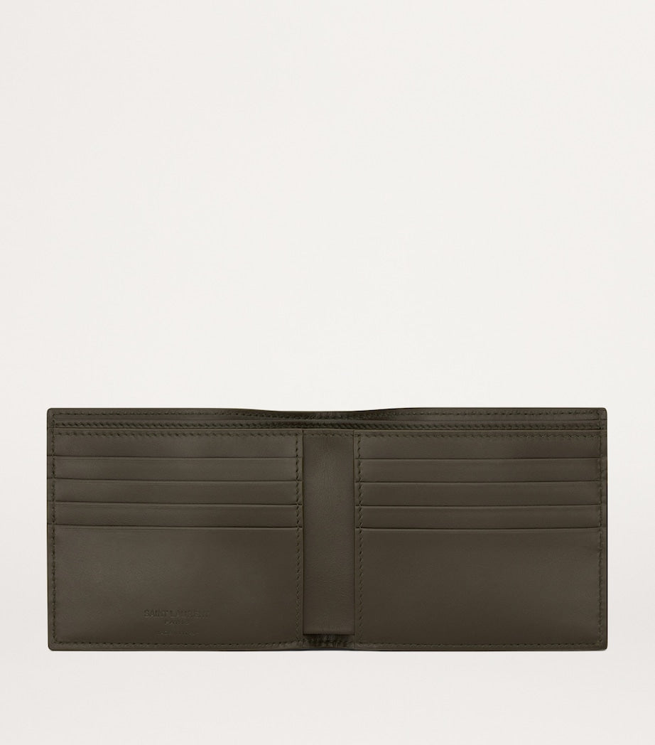 Saint Laurent bifold wallet H11.5cm with gold-tone logo, UK version